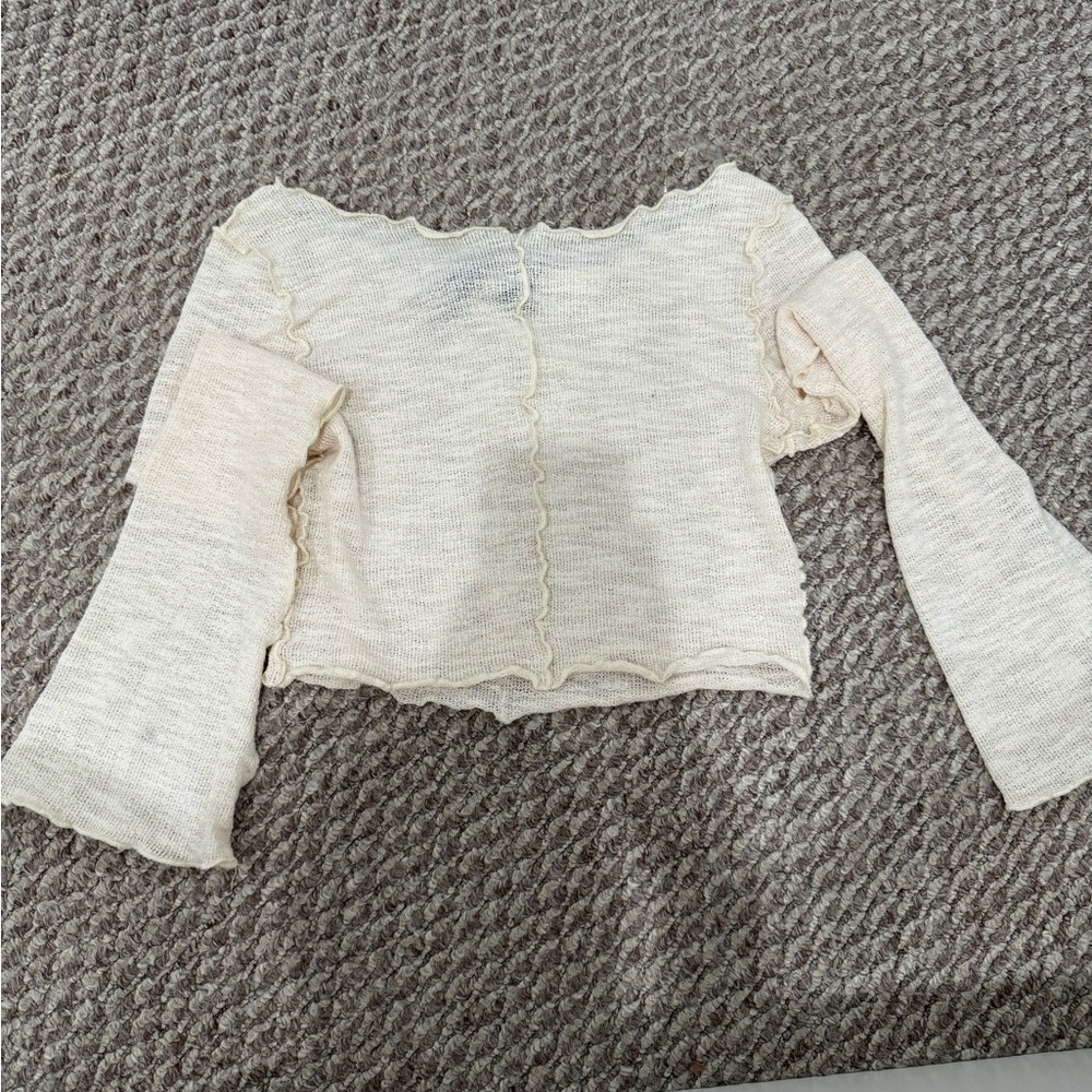 luna chix mesh bell sleeve top